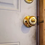 Kwikset lock installed on entry door